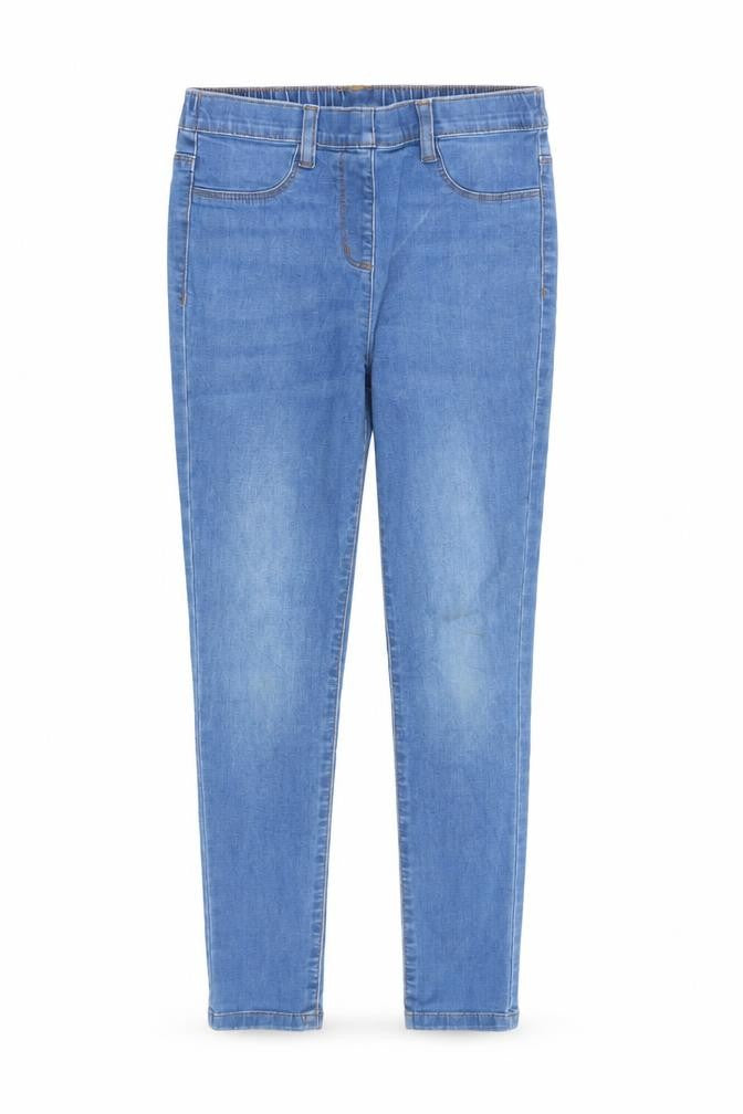 Next Girls Blue Cotton Jegging Jeans Size 11 Years L24 in Regular