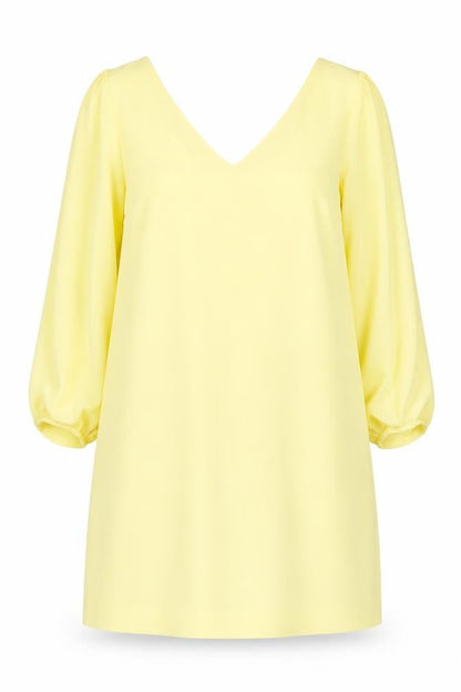 Next Womens Yellow Polyester A-Line Size 12 V-Neck Pullover