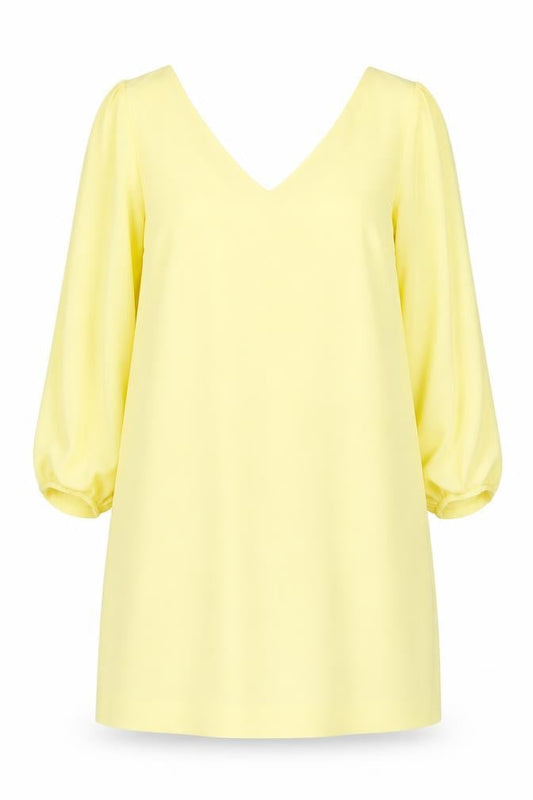 Next Womens Yellow Polyester A-Line Size 12 V-Neck Pullover