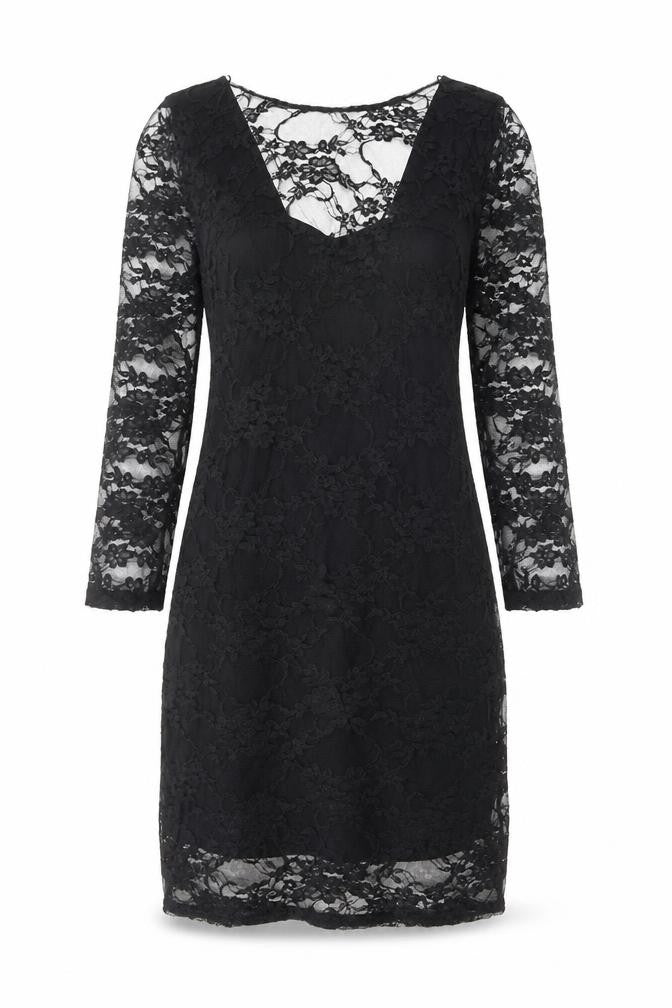 Catch One Womens Black Polyester Shift Size S V-Neck Pullover