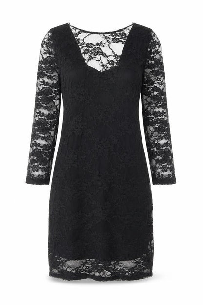 Catch One Womens Black Polyester Shift Size S V-Neck Pullover