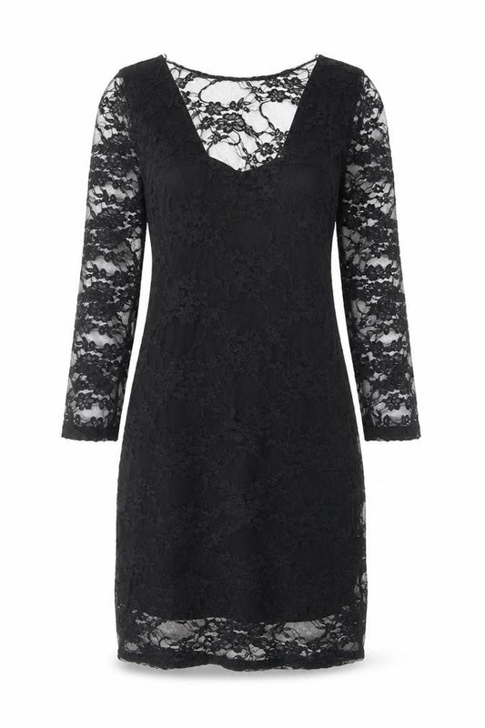 Catch One Womens Black Polyester Shift Size S V-Neck Pullover