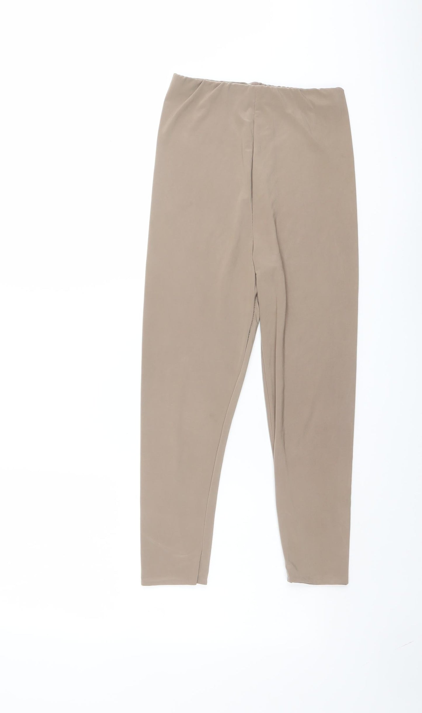 PRETTYLITTLETHING Womens Beige Polyester Carrot Leggings Size 6 L20 in