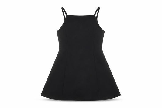 D' Lisle Girls Black Polyester A-Line Size 10 Years Square Neck Pullover