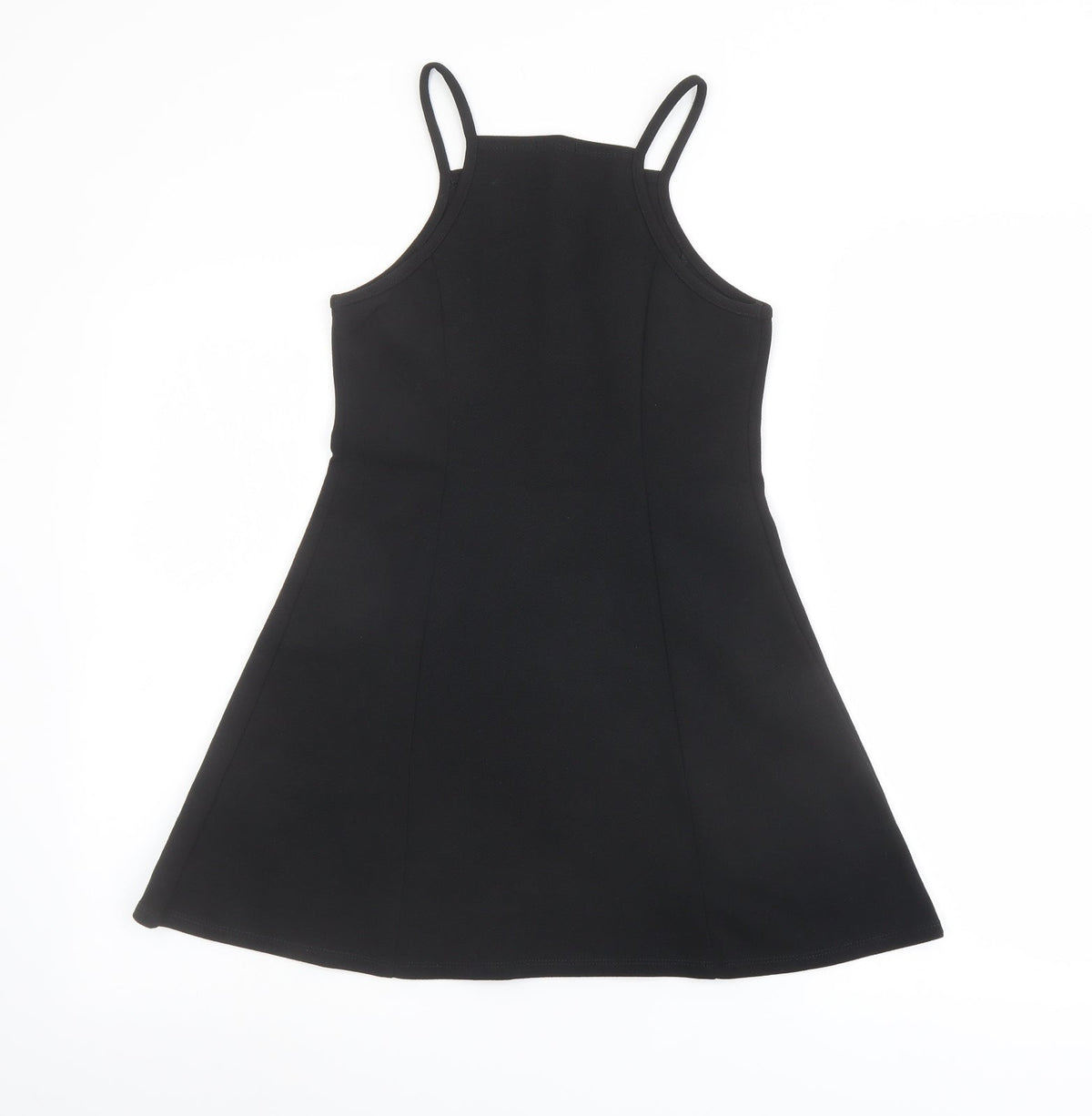 D' Lisle Girls Black Polyester A-Line Size 10 Years Square Neck Pullover