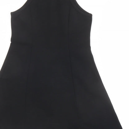 D' Lisle Girls Black Polyester A-Line Size 10 Years Square Neck Pullover