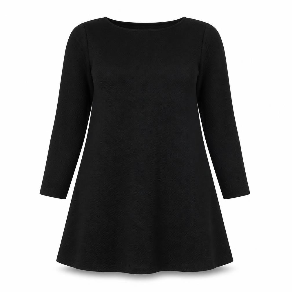 ASOS Womens Black Polyester Trapeze & Swing Size 10 Boat Neck Pullover