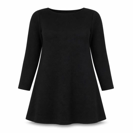 ASOS Womens Black Polyester Trapeze & Swing Size 10 Boat Neck Pullover
