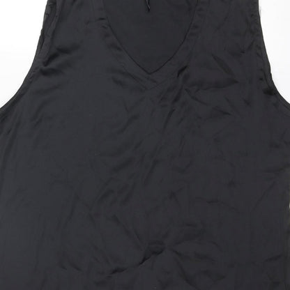 Madame Womens Black Polyester Shift Size XL V-Neck Pullover