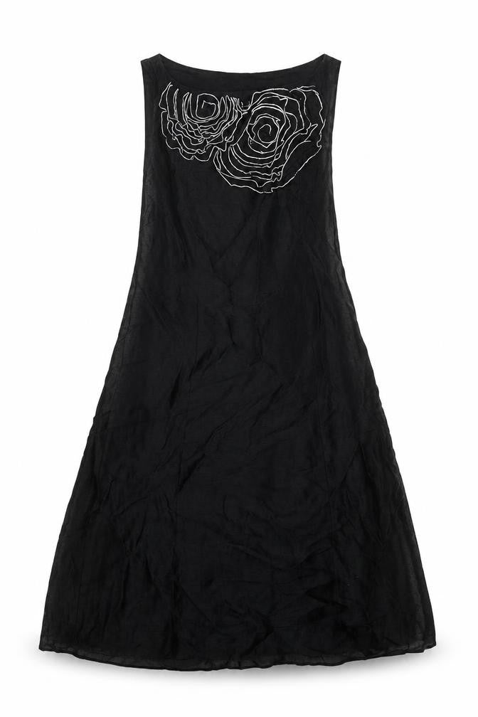 Monsoon Womens Black Polyester A-Line Size 10 Round Neck Zip
