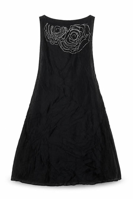 Monsoon Womens Black Polyester A-Line Size 10 Round Neck Zip