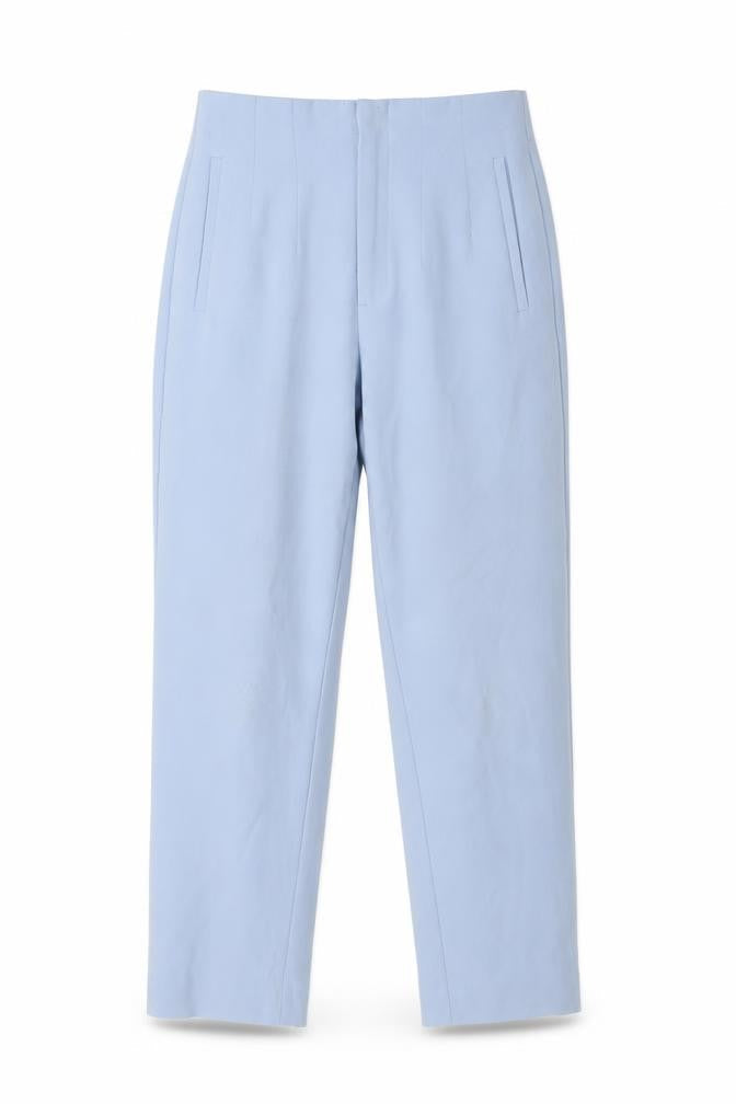 Stradivarius Womens Blue Polyester Dress Pants Trousers Size 10 L26 in Regular Zip