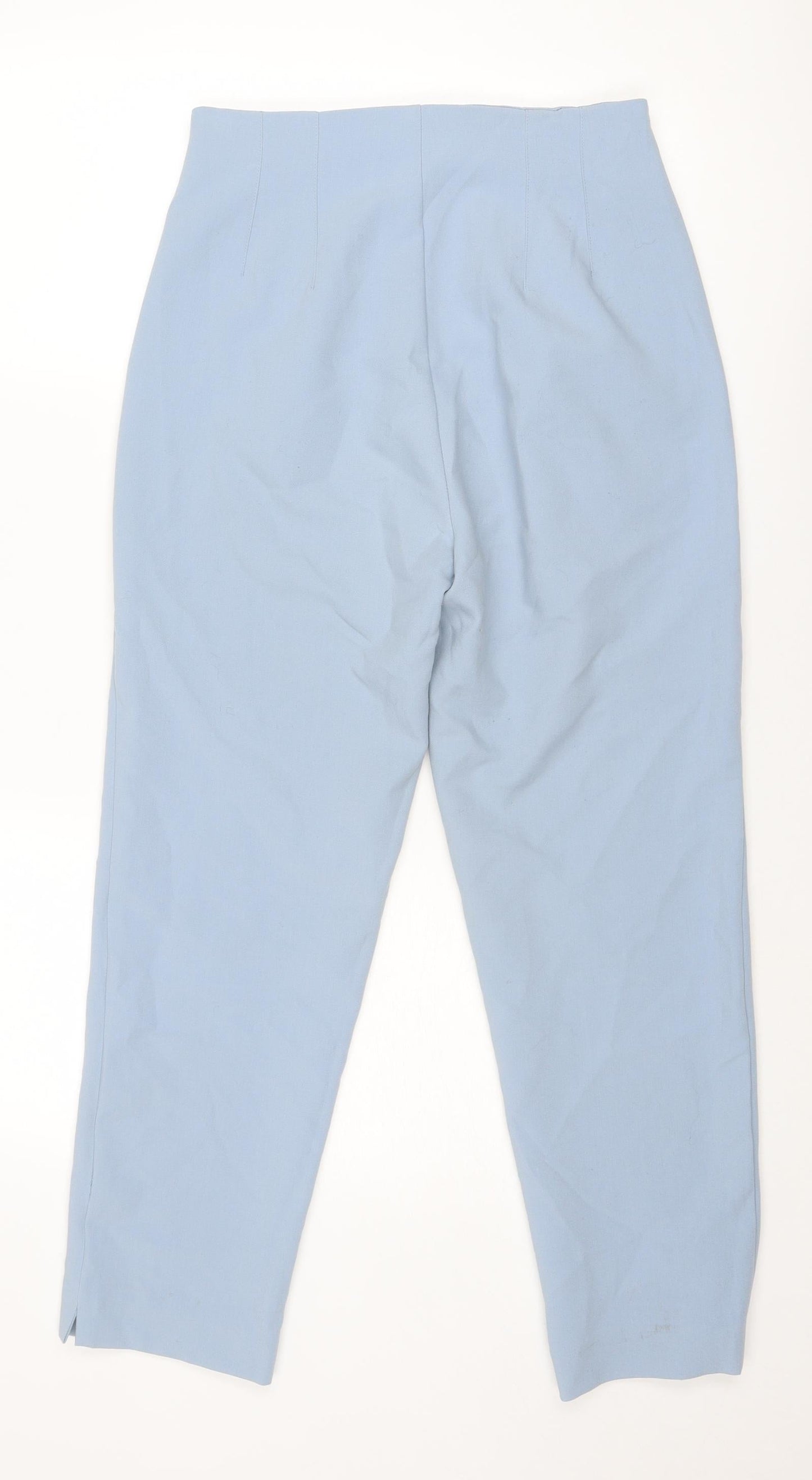 Stradivarius Womens Blue Polyester Dress Pants Trousers Size 10 L26 in Regular Zip