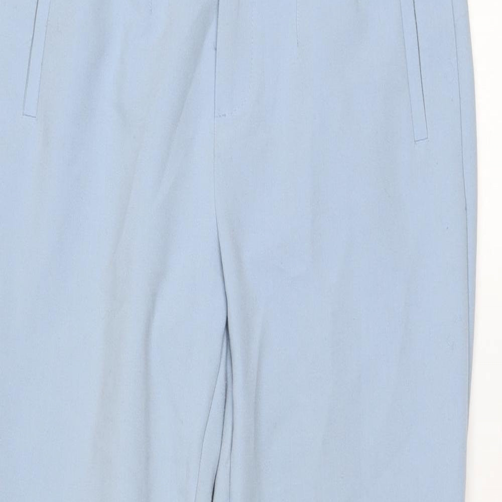 Stradivarius Womens Blue Polyester Dress Pants Trousers Size 10 L26 in Regular Zip