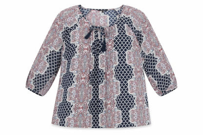 Debenhams Womens Multicoloured Floral Polyester Basic Blouse Size 16 Round Neck