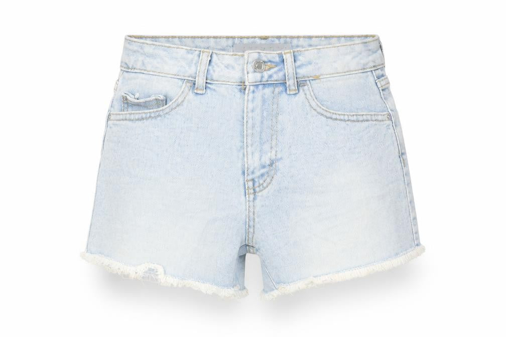 Denim & Co. Womens Blue Cotton Boyfriend Shorts Size 6 L4 in Regular Zip - Raw Hem