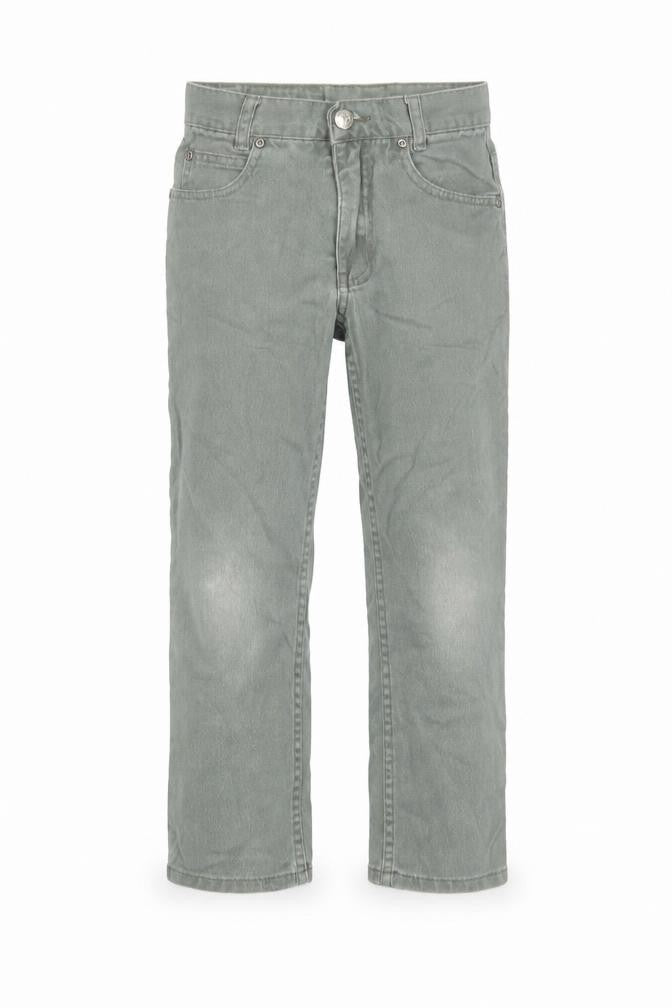 The Trader Girls Grey Cotton Straight Jeans Size 7 Years Regular Zip