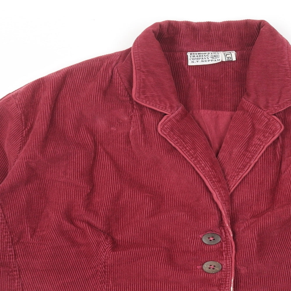 Bishopton Trading Womens Red Jacket Size L Button