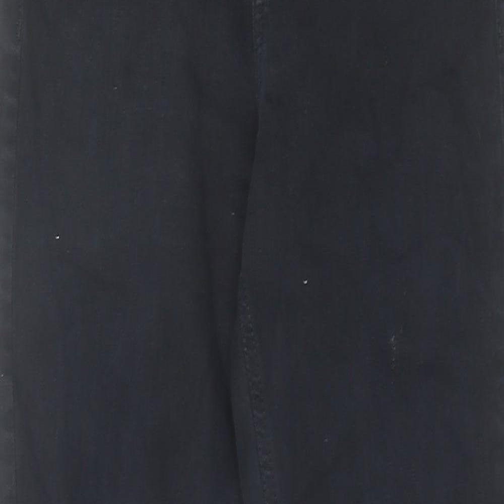 Topshop Womens Black Cotton Skinny Jeans Size 26 in L32 in Regular Zip