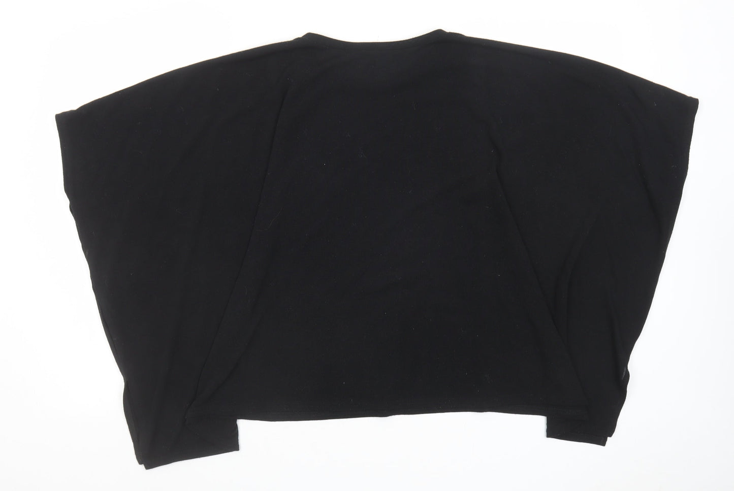 River Island Womens Black Round Neck Polyester Shrug Jumper Size S