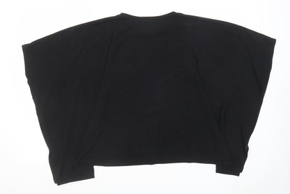 River Island Womens Black Round Neck Polyester Shrug Jumper Size S