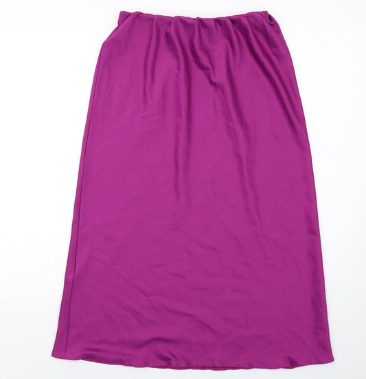 Adlib Womens Purple Polyester A-Line Skirt Size 12