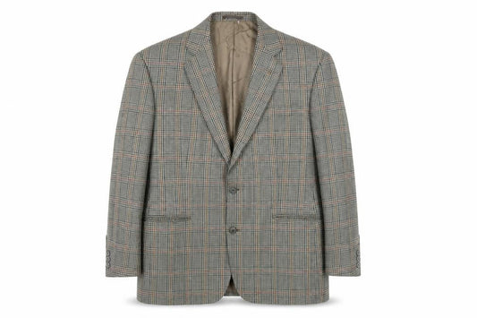St Michael Mens Multicoloured Plaid Wool Jacket Blazer Size 42 Regular