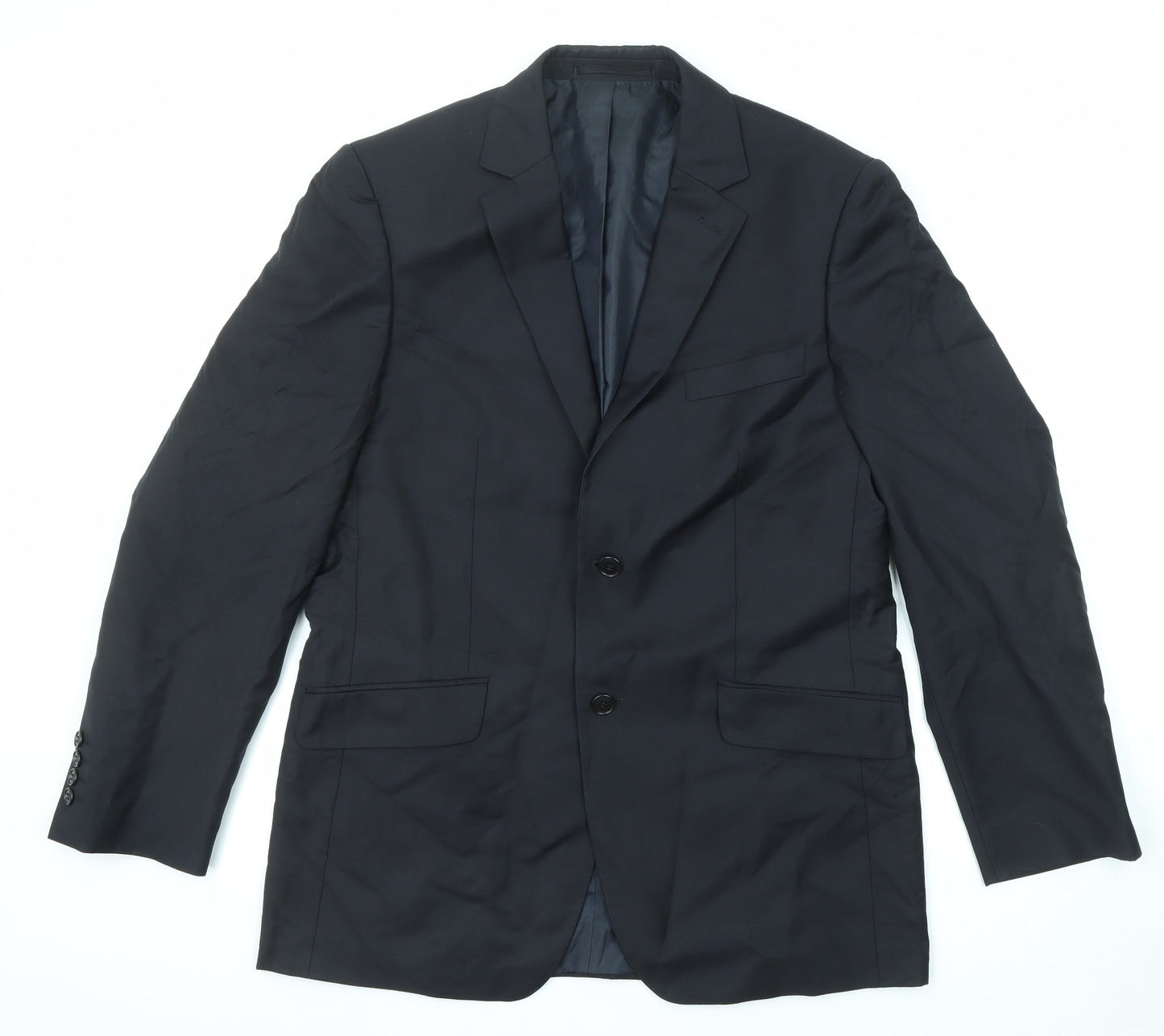 French Connection Mens Blue Wool Jacket Suit Jacket Size 40 Regular