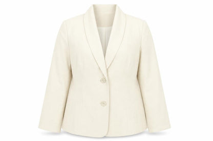 EWM Womens Beige Polyester Jacket Blazer Size 20