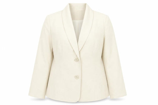 EWM Womens Beige Polyester Jacket Blazer Size 20