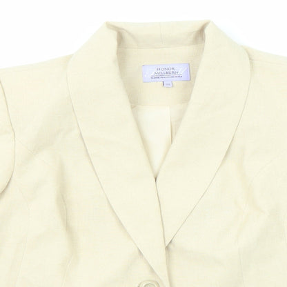 EWM Womens Beige Polyester Jacket Blazer Size 20