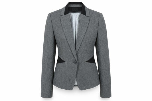 Debenhams Womens Grey Polyester Jacket Blazer Size 12
