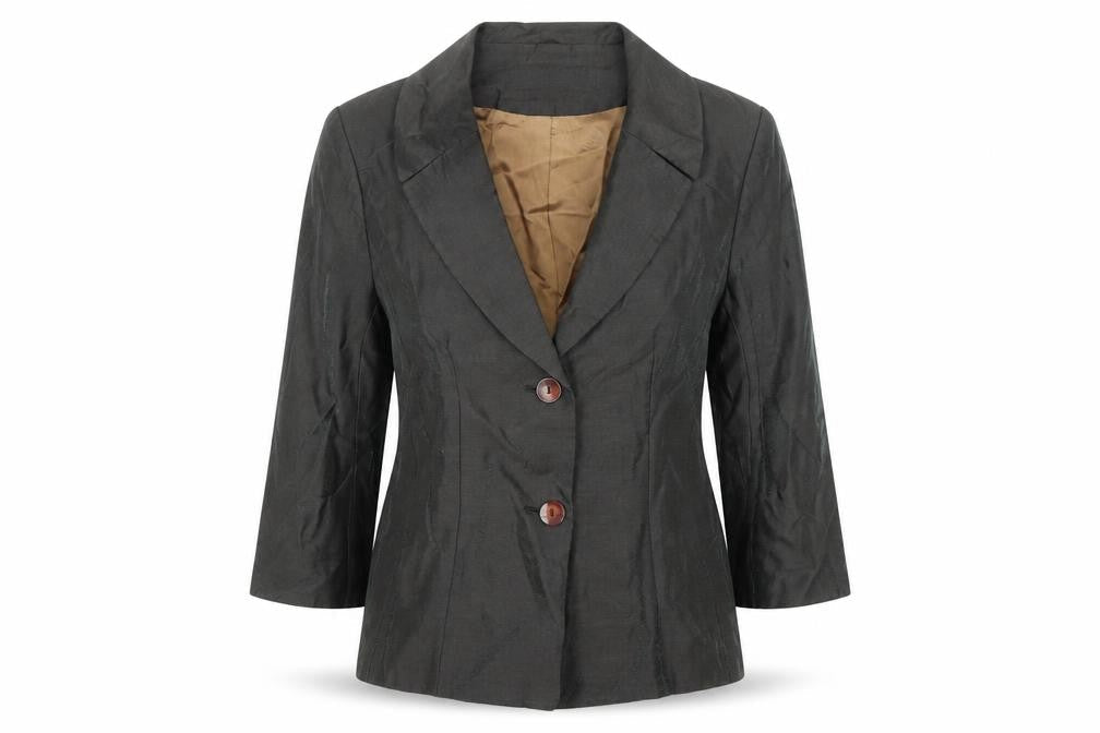 Country Casuals Womens Brown Jacket Blazer Size 10 Button