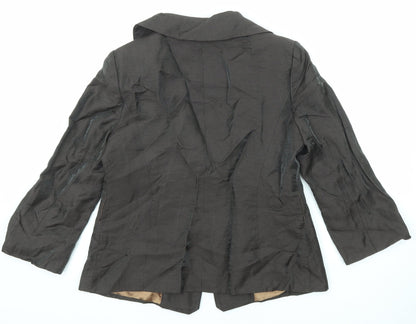 Country Casuals Womens Brown Jacket Blazer Size 10 Button