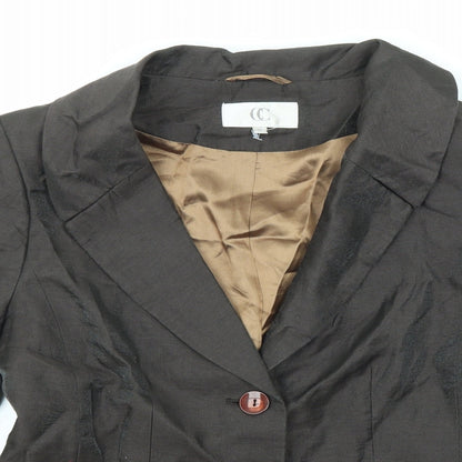 Country Casuals Womens Brown Jacket Blazer Size 10 Button