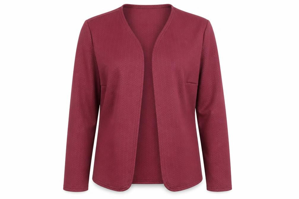 Glamour Style Womens Purple Geometric Jacket Blazer Size 14