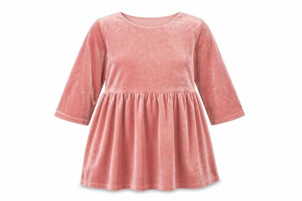 In the Style Womens Pink Polyester A-Line Size 10 Round Neck Pullover