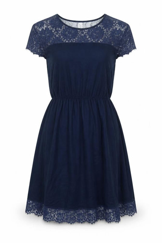 Next Womens Blue Viscose T-Shirt Dress Size 12 Round Neck Pullover