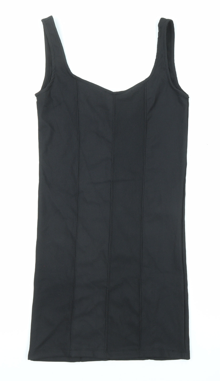 Stradivarius Womens Black Polyester Mini Size S V-Neck Pullover