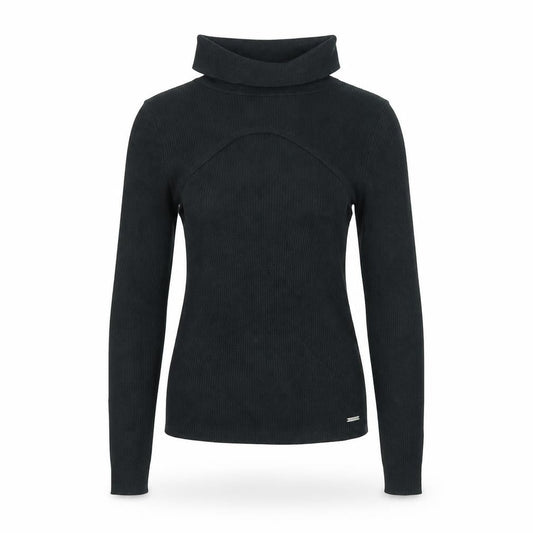 Hollister Womens Black Roll Neck Cotton Pullover Jumper Size S