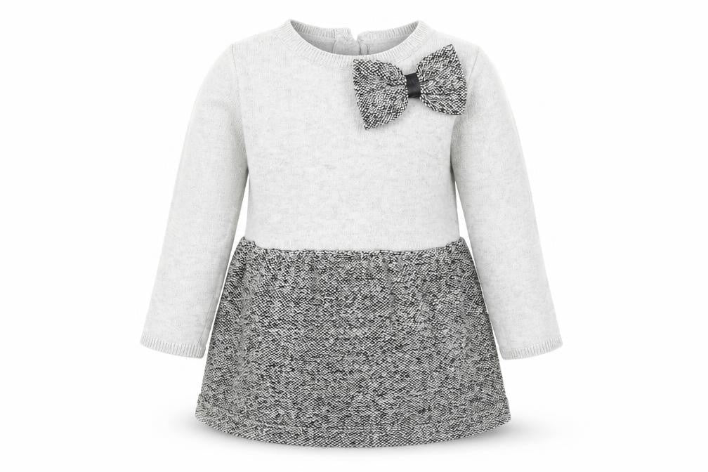 Cynthia Rowley Girls Grey Polyester Jumper Dress Size 6-9 Months Round Neck Button