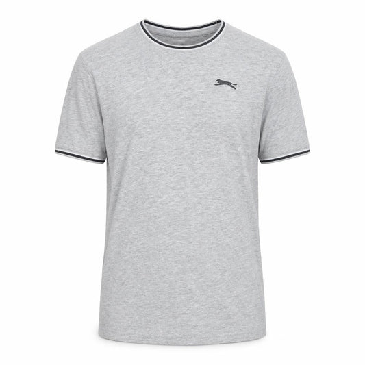 Slazenger Mens Grey Cotton T-Shirt Size XS Round Neck
