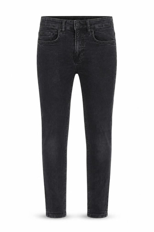 Easy Mens Black Cotton Skinny Jeans Size 28 in L30 in Extra-Slim Zip