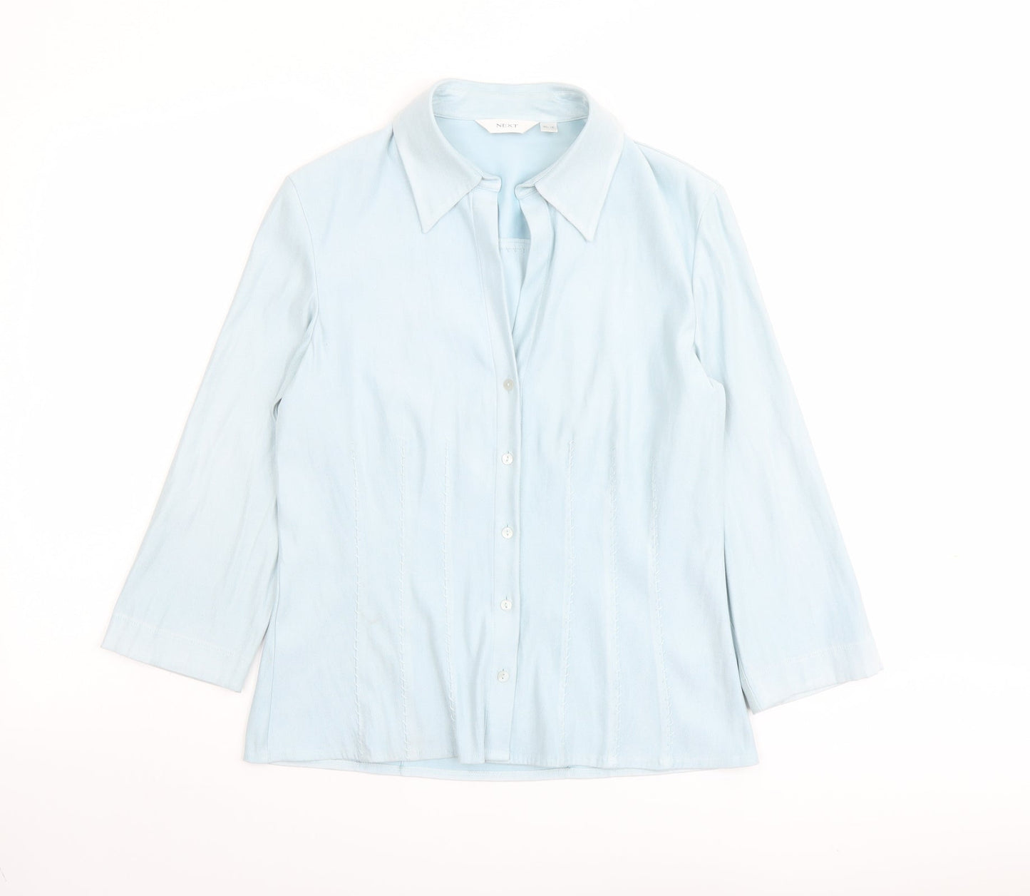 NEXT Womens Blue Polyester Camisole Button-Up Size 12 Collared