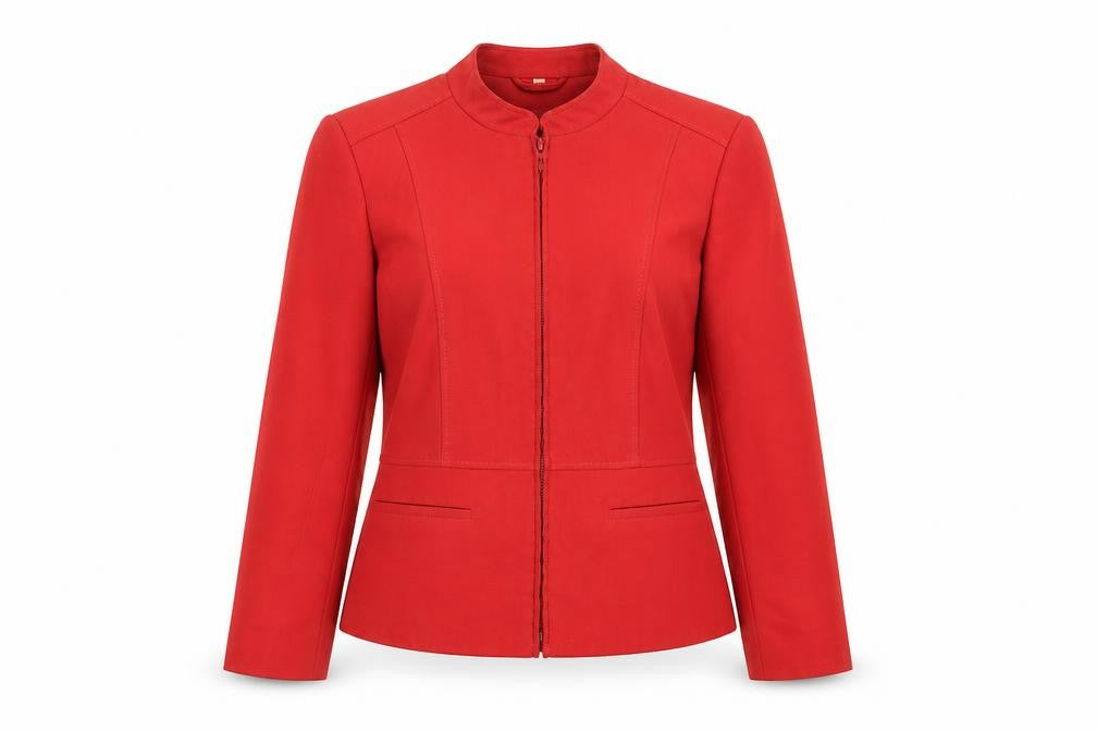 EWM Womens Red Jacket Size 14 Zip