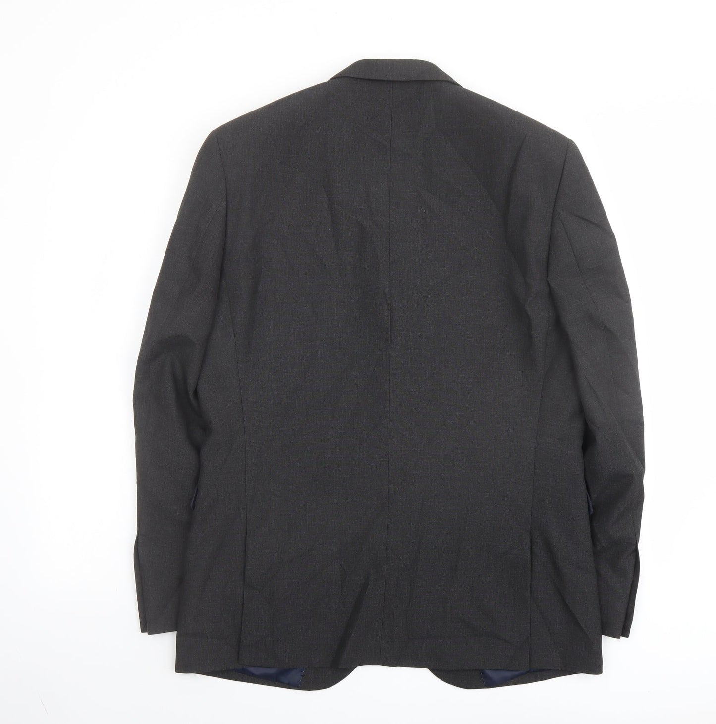 NEXT Mens Grey Polyester Jacket Suit Jacket Size 40 Regular