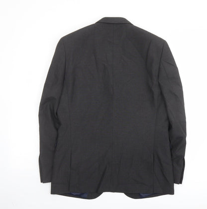 Next Mens Grey Polyester Jacket Suit Jacket Size 40 Regular