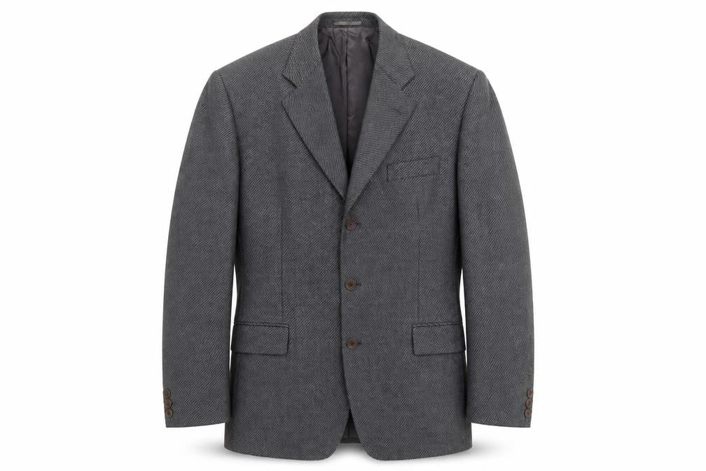 Lino Verra Mens Grey Polyester Jacket Suit Jacket Size 48 Regular