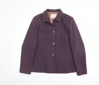Lakeland Womens Purple Jacket Blazer Size 14 Button