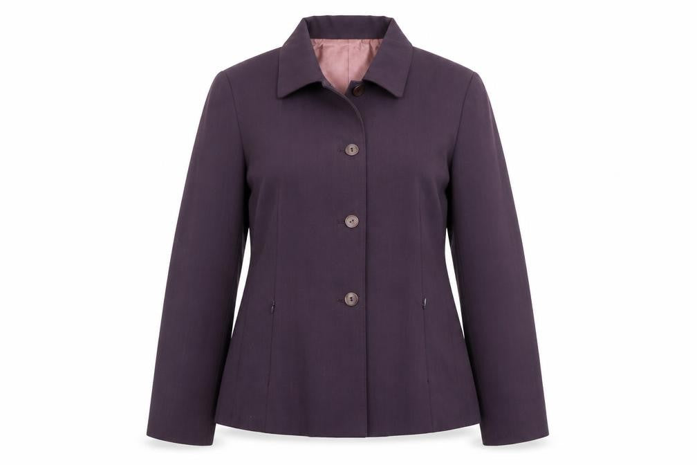 Lakeland Womens Purple Jacket Blazer Size 14 Button